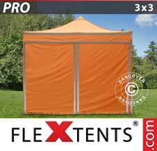 Eventtält FleXtents PRO 3x3m, inkl. 4 sidor Orange Reflexiva