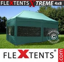 Eventtält FleXtents Pro Xtreme 4x8m Grön, inkl. 6 sidor